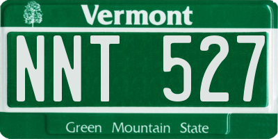 VT license plate NNT527