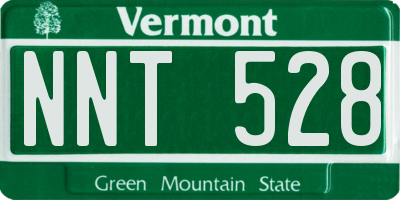 VT license plate NNT528