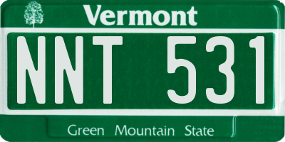VT license plate NNT531