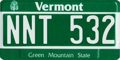 VT license plate NNT532