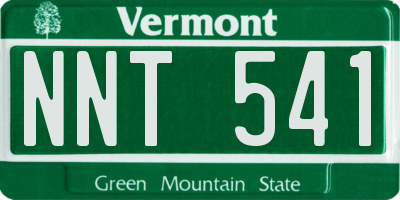 VT license plate NNT541