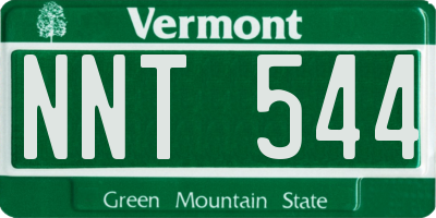 VT license plate NNT544