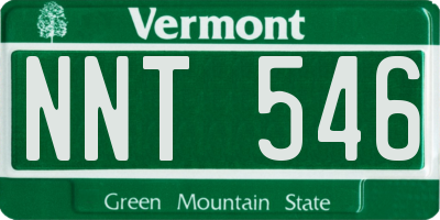 VT license plate NNT546