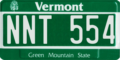 VT license plate NNT554