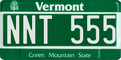 VT license plate NNT555