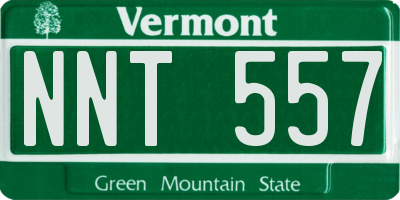 VT license plate NNT557
