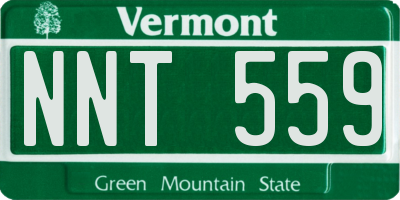 VT license plate NNT559