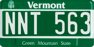 VT license plate NNT563
