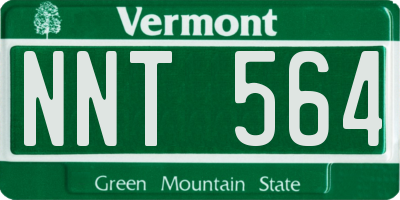 VT license plate NNT564