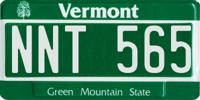 VT license plate NNT565