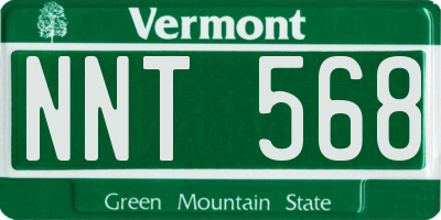VT license plate NNT568