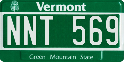 VT license plate NNT569