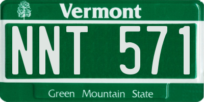 VT license plate NNT571