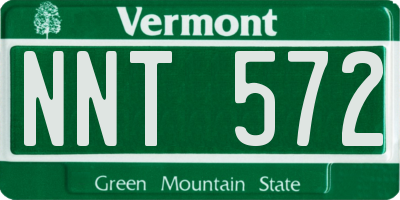 VT license plate NNT572