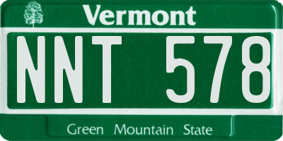 VT license plate NNT578