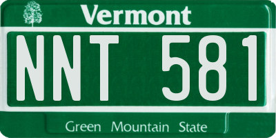 VT license plate NNT581