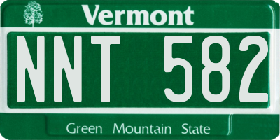 VT license plate NNT582