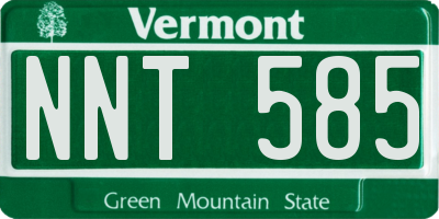 VT license plate NNT585