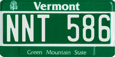 VT license plate NNT586