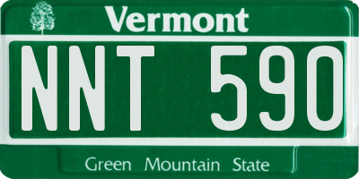 VT license plate NNT590