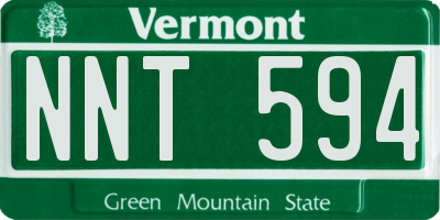 VT license plate NNT594