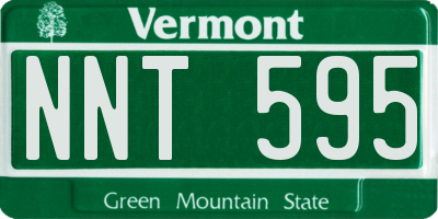 VT license plate NNT595