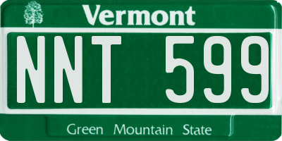 VT license plate NNT599