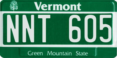 VT license plate NNT605