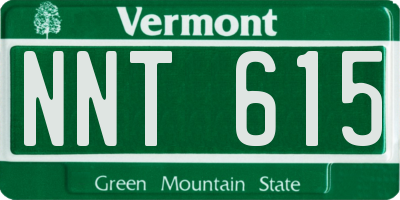VT license plate NNT615