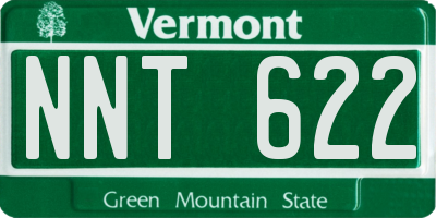 VT license plate NNT622