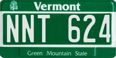 VT license plate NNT624