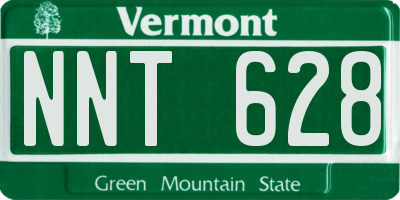 VT license plate NNT628
