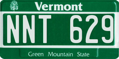 VT license plate NNT629