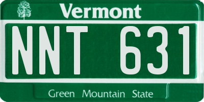 VT license plate NNT631