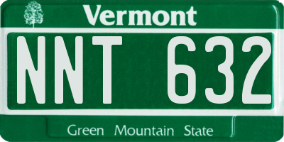 VT license plate NNT632