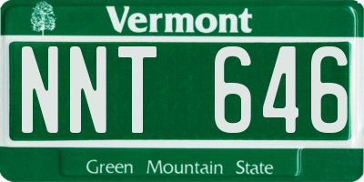 VT license plate NNT646