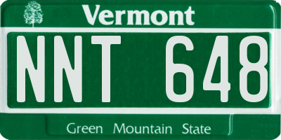 VT license plate NNT648