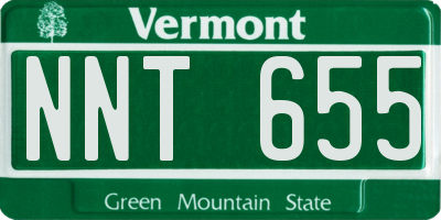 VT license plate NNT655