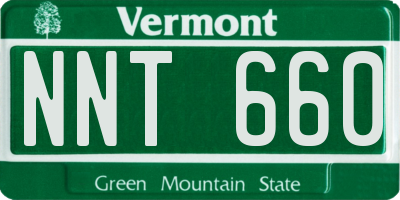 VT license plate NNT660