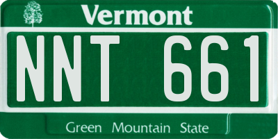 VT license plate NNT661