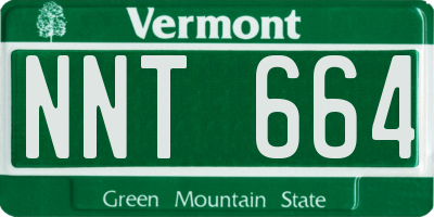 VT license plate NNT664