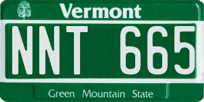 VT license plate NNT665
