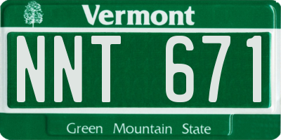 VT license plate NNT671