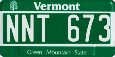 VT license plate NNT673
