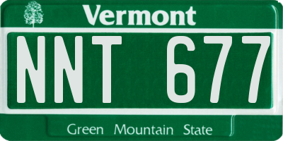 VT license plate NNT677