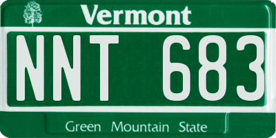 VT license plate NNT683