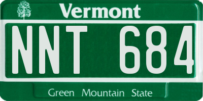 VT license plate NNT684