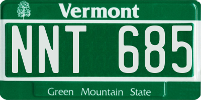 VT license plate NNT685