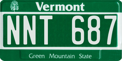 VT license plate NNT687