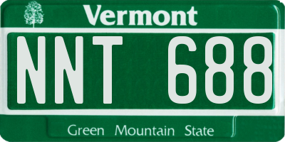 VT license plate NNT688